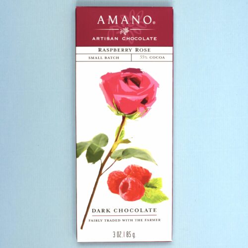 amano artisan chocolate raspberry rose 55