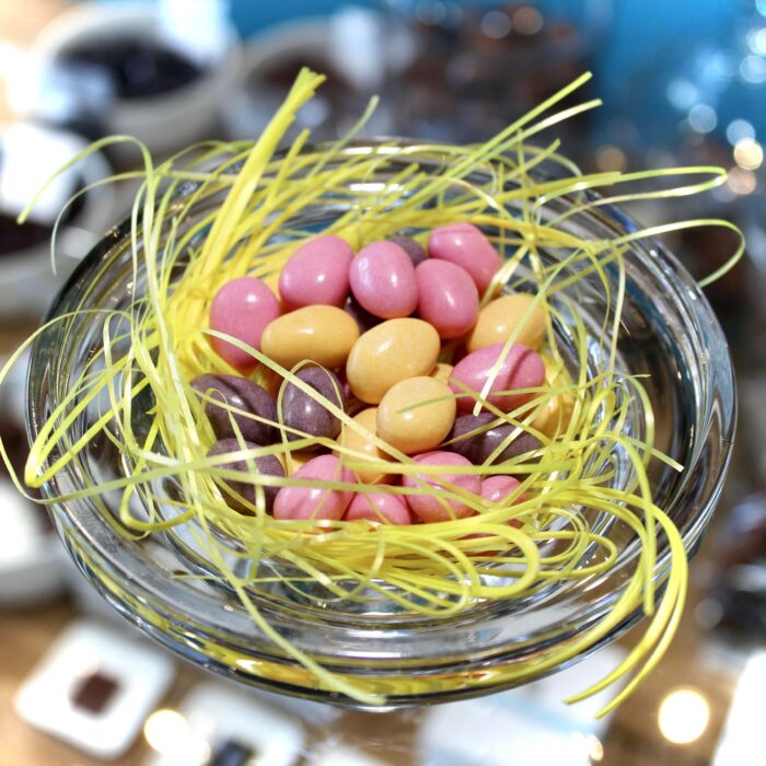 hilde devolder chocolatier easter 2021 sugar easter eggs with pate de fruits filling