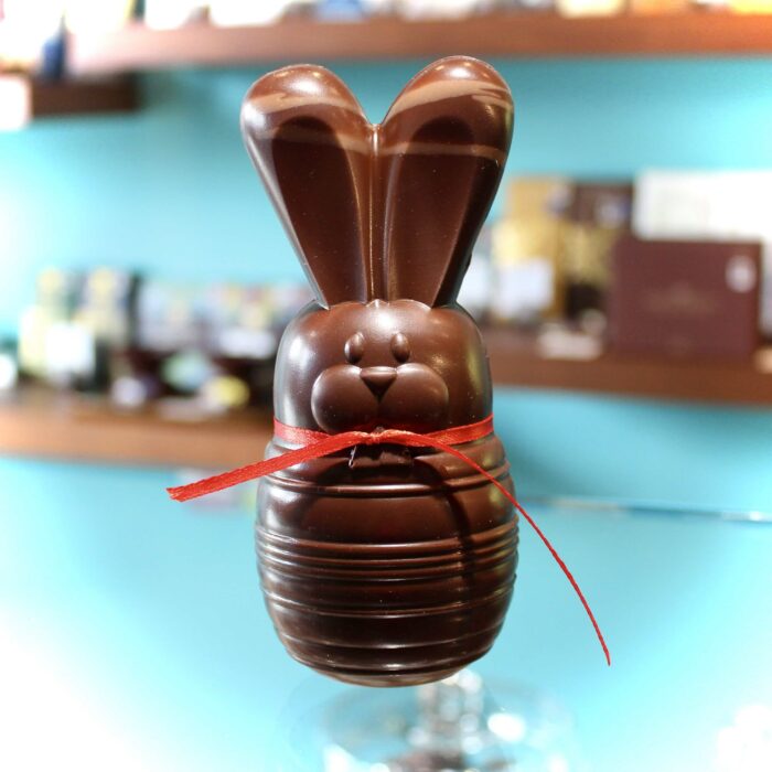 hilde devolder chocolatier easter rabbit 14 cm dark chocolate