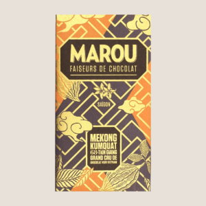 These small citrus delights grow in the lush orchards of Tien Giang province, and their bright sweetness highlights the warm spicy notes of our well-known Tien Giang chocolate.